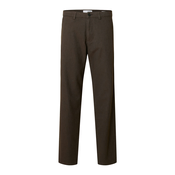 SELECTED Chino hlače SLHMILES temno rjava