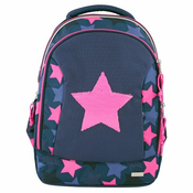 Školski ruksak Top Model, Star, promjenjiva slika šljokica, plavo-ružičasta