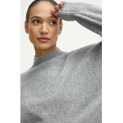 Pulover s primesjo volne Medicine ženski, siva barva