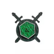 shumee Kovinski RPG DND pin - K20 ščit