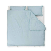 Bombažna posteljnina Organic Tia s trakci - modra (različne dimenzije) - 200x200 cm + 2x60x80 cm