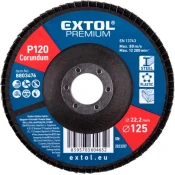 EXTOL Lamelni disk, poševni korund, premer 125 mm, P120 8803476