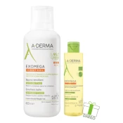 Akcija: A-DERMA EXOMEGA CONTROL emolientni balzam 400 ml + Exomega olje 200 ml DARILO