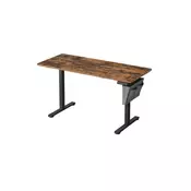 Songmics Višinasto nastavljiva pisalna miza 60x120x72-120 cm rjava