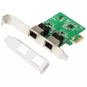 PCI-Express kontroler E-GREEN 2-port Gigabit Ethernet