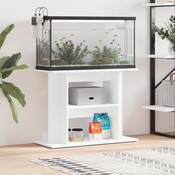 vidaXL Stojalo za akvarij belo 80x35x60 cm inženirski les