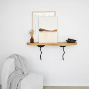 Hanah Home Zidna polica Edera, 99x22 cm,Boje hrasta