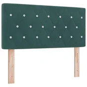 Vidaxl Vzglavje Temno zelena 100 cm Žamet
