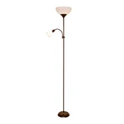 Podna lampa sa dva razlicita sijalicna grla, 1xE27+1xE14, Braon