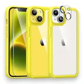 Komplet ovitek Tauri Shockproof + zaščitno steklo + zaščita za kamero za iPhone 14