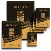 Blok Schizzi skicen crne korice spirala gore A4 120L 90g Fabriano