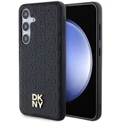 DKNY Etui DKNY Leather Pattern Metal Logo MagSafe za Samsung Galaxy S24+ - črno