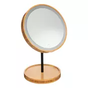 Bambusovo LED stoječe ogledalo