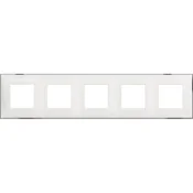 CLASSIA DEKORATIVNI OKVIR 2+2+2+2+2M ŠTIRISLOJNI BEL/KROMIRAN R4802M5WR