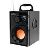 shumee Boombox BT - Kompaktni Bluetooth stereo zvočnik z vgrajenim nizkotoncem, izhodna moč 600 W. FM, MP3. Vgrajena polnilna baterija. Daljinski upravljalnik.