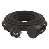 Zunanji podaljšek 5 m/1 vtičnica/črni/guma-neopren/250 V/1,5 mm2