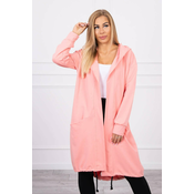 Oversized apricot cape with hood