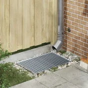 vidaXL Rešetka srebrna 60 x 40 x 2 cm Jeklo vroče pocinkano