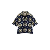 Desigual Pletena jopa mornarska / kobalt modra / rumena / bela