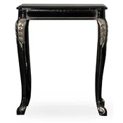 Casa Padrino luxury baroque side table black/silver - Square baroque style solid wood table - Luxury living room furniture in baroque style - Baroque furniture - Noble & Magnificent
