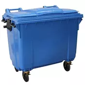 Plasticni kontejner 660l ravan poklopac plavi 5015