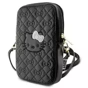 HELLO KITTY Hello Kitty Prešita pentlja - Torbica za telefon (črna)