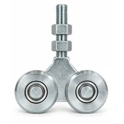 Dupli tockic za viseca klizna vrata 93204, 40 mm, Srebrne boje