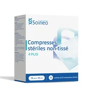 Soineo Sterile non-woven compresses 4 folds 10x10cm x25 sachets of 2