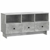 Vidaxl TV omarica Betonsko siva 102 x 34,5 x 50 cm Inženirski les