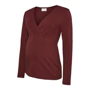 MAMALICIOUS Majica MLKERRIE bordo / črna