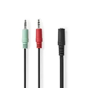 Audio Kabel | 2x 3.5 mm M – 3.5 mm Ž | 0.20 m | Box Pack | NEDIS