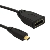 Qoltec adapter HDMI A ženski | Micro HDMI D moški | 0,2 m