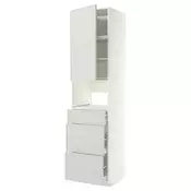 METOD / MAXIMERA Visoki element za ugradb uredaje, bijela/Aspudden svijetlo siva, 60x60x240 cm