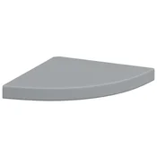 Vidaxl Kotna polica siva 35x35x3,8 cm MDF