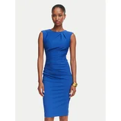 Rinascimento Cocktail obleka CFC0130273003 Modra Slim Fit