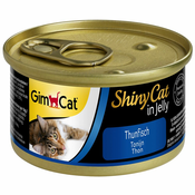 Ekonomicno pakiranje GimCat ShinyCat Jelly 24 x 70 g - Tuna & piletina