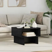 vidaXL Klubska miza Črna Orehovina 48 x 46 x 35 cm Konstruiran les