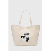 Cream Womens Shopper KARL LAGERFELD Ikonik 2.0 Canv Shopper - Women