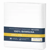 Tradicionalna rjuha z elastiko 100% BOMBAŽ 200x220 BELA