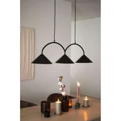 Globen Lighting viseča svetilka CURVE 3, črna, 3-svetilna, 95 cm - Dnevna soba/jedilnica - Vintage - Kovina