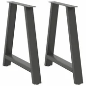 vidaXL vidaXL Noge za jedilno mizo v obliki črke A, 2 kosa, antracitne, 70 x (72-73) cm, jeklo, (22123616)