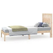 Vidaxl Posteljni okvir iz trdne borovine 75x190 cm