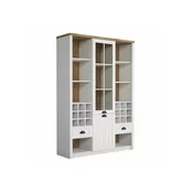 Vitrina Parma A148 Lefkas hrast, Anderson bor, S vratima, S ladicama, 198x140x43cm