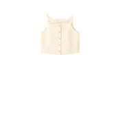 MANGO Top Bonnie  pastelno rumena