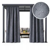 shumee Vodoodporna zunanja zavesa 155x200 terasa pergola paviljon grafit