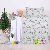 Božična posteljnina Buddy green EMI, Otroški set 90x130 + 45x65