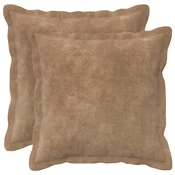 vidaXL Blazina z blazino HOUTEN 2 kos Taupe Mikrofibra