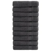 Vidaxl Premium brisače SOLUND 10 kos antracit 50x100 cm 600 g/m2