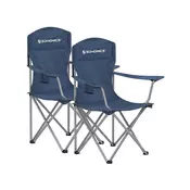 Songmics Zložljiva kamp stol set 54x86x97 cm modra