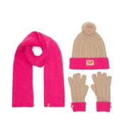 Set kapa, šal in rokavice Roxy RX-KF-001-AW24 Roza